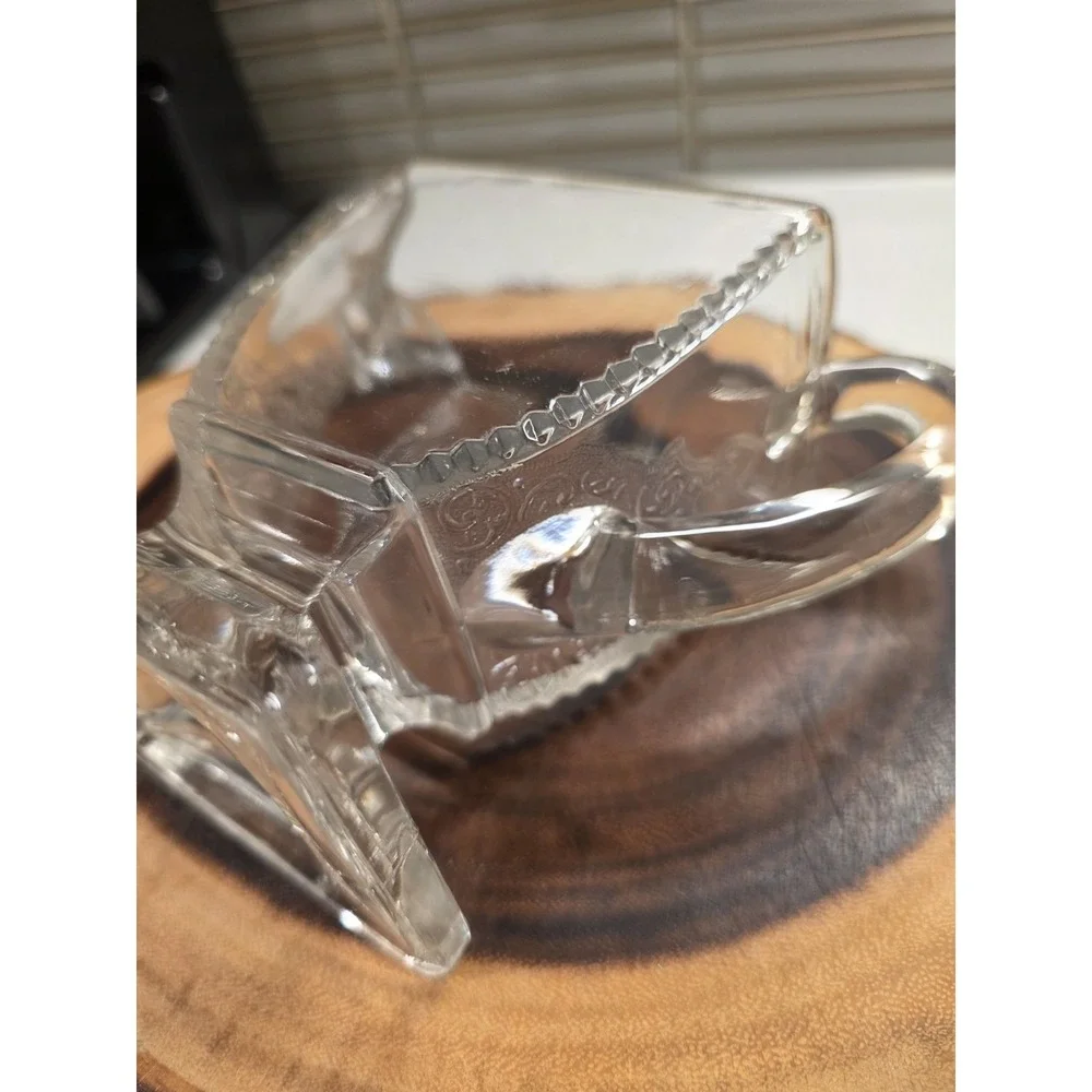Riverside Glass EAPG Jersey Lily Creamer And Sugar Compote Antique 1880's Footed